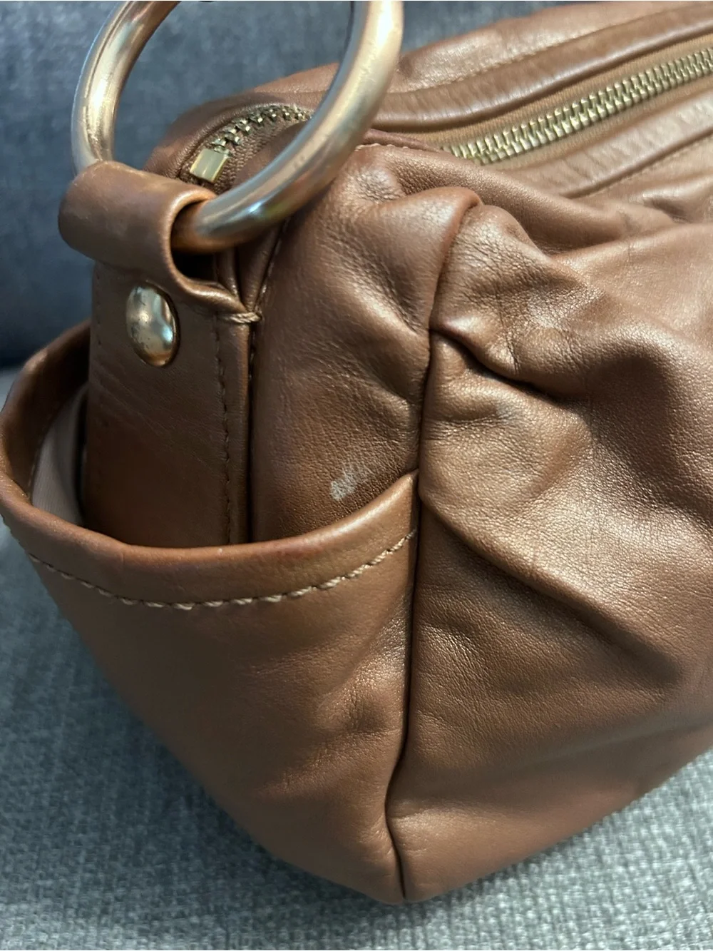 Coach Parker Soho Leather Hobo Bag Pearlized Copper Y2K Slouchy Shoulder (13442)